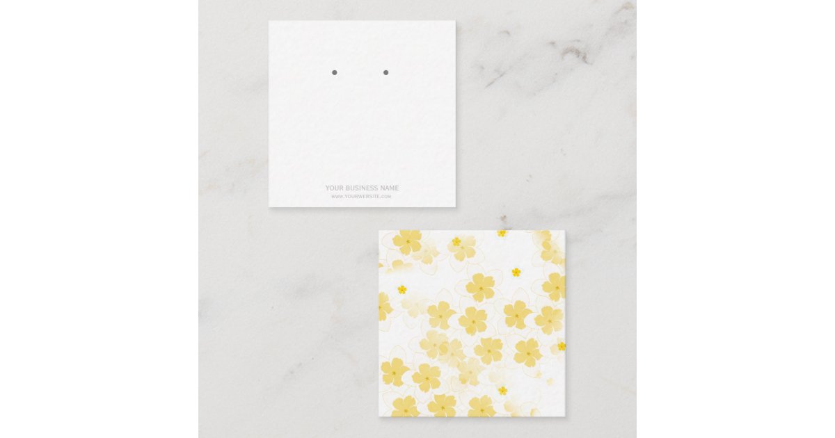 Custom Jewelry Frangipani Earring Display Cards Zazzle