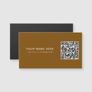 Custom Job Title Magnet Card with QR Code