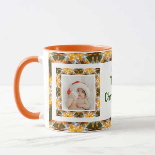 Custom Jolly Autumn Fall Pattern Photo Picture Tea Mug