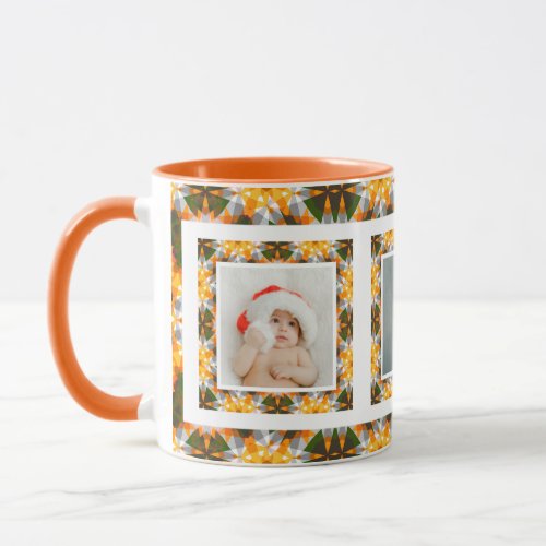 Custom Jolly Autumn Fall Pattern Photo Picture Tea Mug