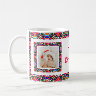 Custom Jolly Christmas Pattern Photo Picture Tea Coffee Mug