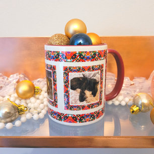 Custom Jolly Christmas Pattern Photo Picture Tea Mug
