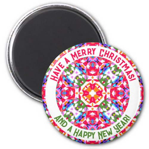 Custom Jolly Colourful Modern Christmas Kitchen Magnet
