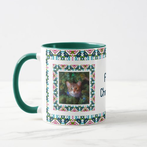 Custom Jolly Furry Christmas Photo Collage Pet Tea Mug