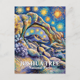 Custom Joshua Tree Arch Rock Starry Night Colorful Postcard
