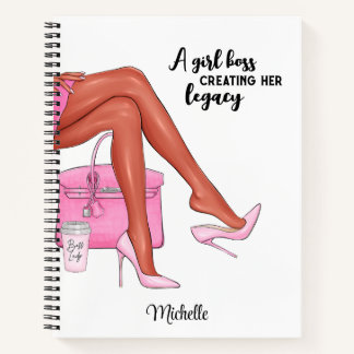 Custom Journal, Personalized Black Girl Notebook