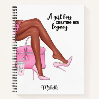 Custom Journal, Personalized Black Girl Notebook