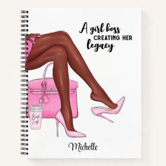 Custom Journal, Personalized Black Girl Notebook