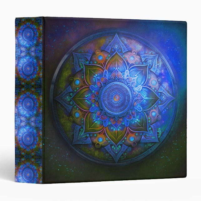 Custom Journal with Mandala 3 Ring Binder (Front/Spine)