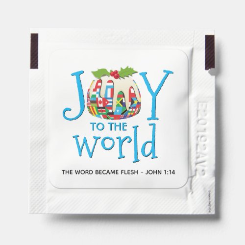 Custom JOY TO THE WORLD Christmas Hand Sanitizer Packet