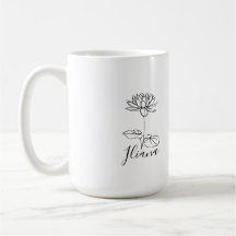 Custom July Water Lily Birth Flower Gift for Birth