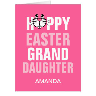 Custom Jumbo Happy Easter Granddaughter Photo Card
