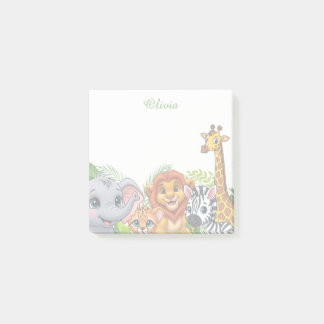 Custom Jungle Safari Animals Sticky Notes for Kids