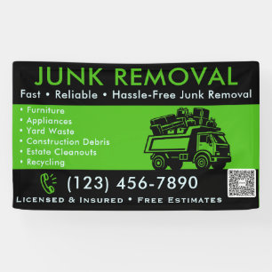 Custom Junk Removal Banner - Yard Sign, Business 