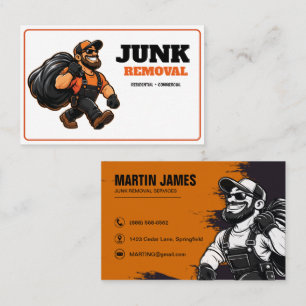 Custom Junk Removal Hauling Cleanup Business Card