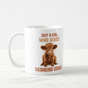 Custom Just a girl who loves Highland Cows Coffee Mug