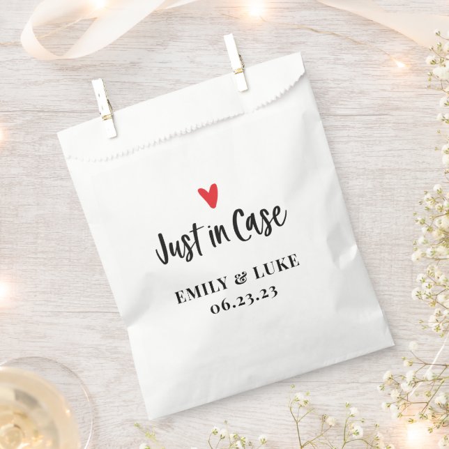 Custom Just in Case Wedding Recovery Kit  Favor Bag (Clipped)