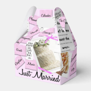 Custom Just Married Wedding Favor Boxes