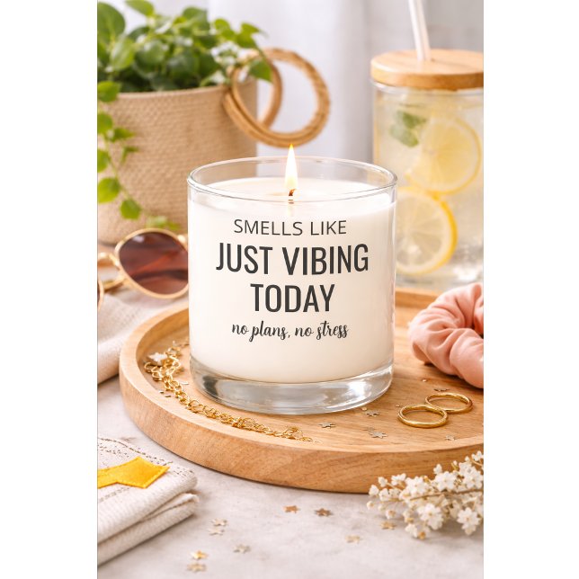Custom “Just Vibing Today” Candle Gift (Creator Uploaded)