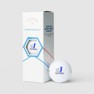 Custom K Initial - Golfer Mark - Blue Golf Balls