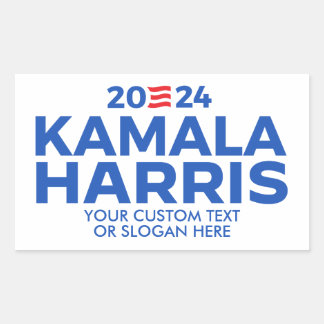 Custom Kamala Harris 2024 Rectangular Sticker
