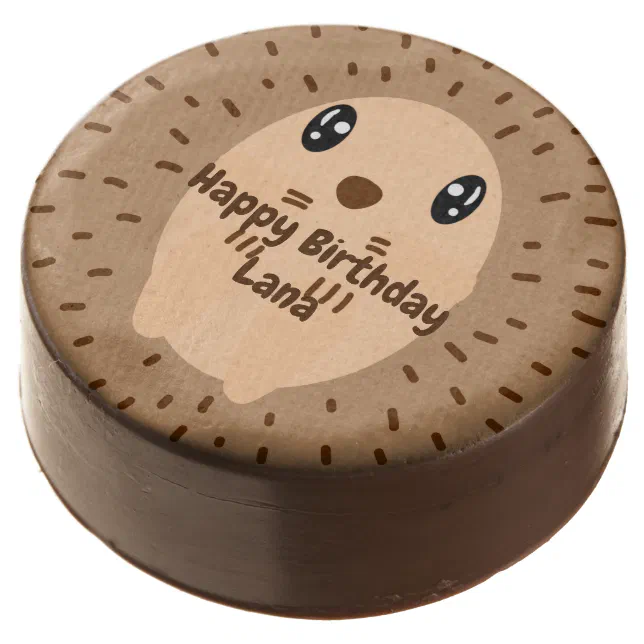 Custom Kawaii Hedgehog Chocolate Covered Oreo | Zazzle