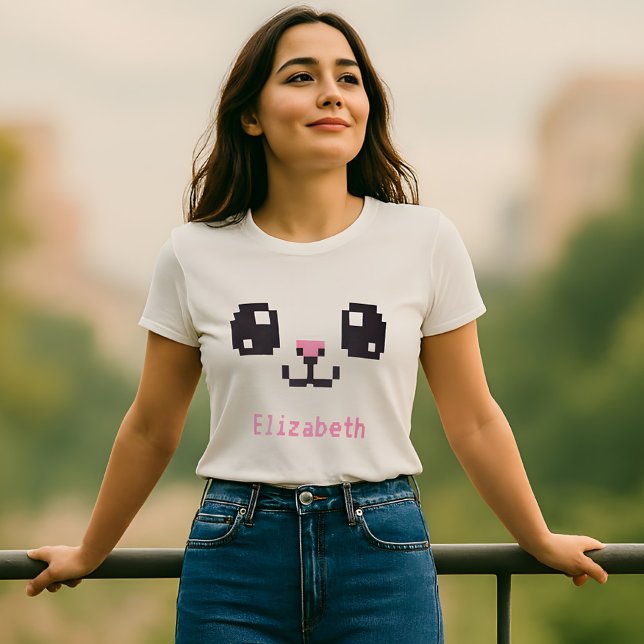 Custom Kawaii Pixel Bunny T-Shirt Tri-Blend Shirt (Creator Uploaded)