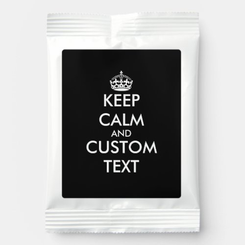 Custom keep calm and carry on funny  hot chocolate drink mix