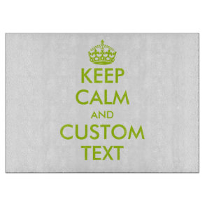 Custom Keep Calm and carry on funny kitchen Cutting Board