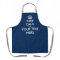 Custom keep calm and carry on navy blue kitchen