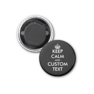 Custom Keep calm and carry on small round fridge Magnet