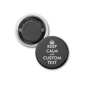 Custom Keep Calm And Carry On Small Round Fridge Magnet by keepcalmmaker at Zazzle