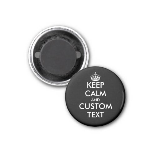 Custom Keep calm and carry on small round fridge Magnet