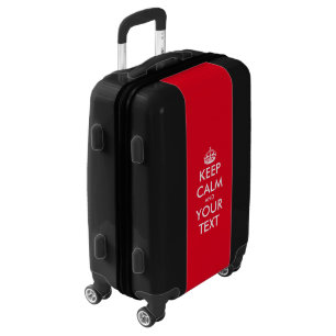 Custom keep calm and your text luggage suitcase