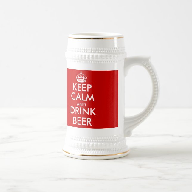 Custom Keep Calm Beer Mug | Customizable template (Right)