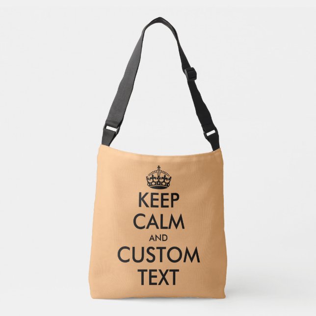 Custom Keep Calm cross-body bag (Front)