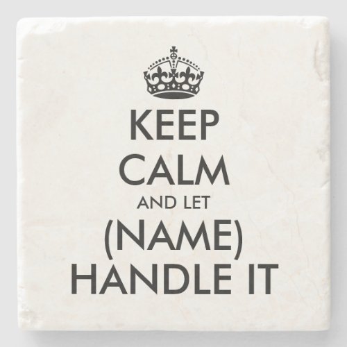 Custom keep calm funny marble stone coaster gift