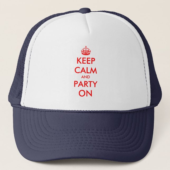 Custom Keep Calm hat | customizable template (Front)