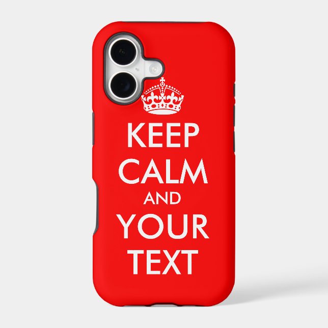 Custom Keep Calm Iphone Case (Back)