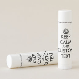 Custom keep calm lip balm sticks with fun flavors