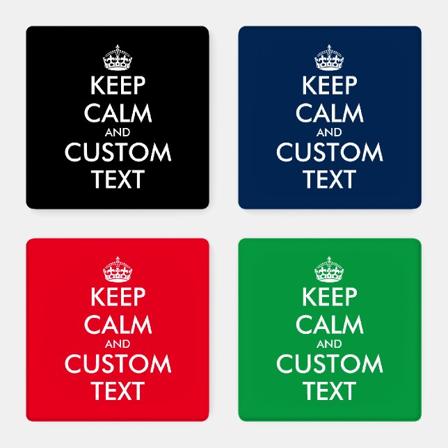 Custom keep calm square acrylic coaster set (Set)