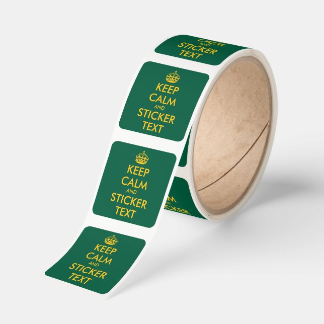 Custom Keep Calm stickers on a roll (Roll)