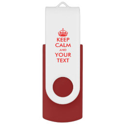 Custom keep calm swivel USB pendrive flash drive