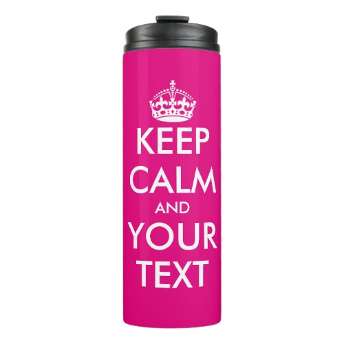 Custom keep calm thermal tumbler mug bulk gift