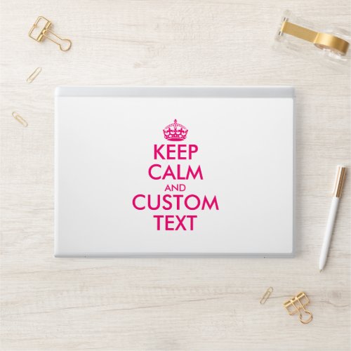 Custom Keep Calm vinyl HP laptop skin sticker