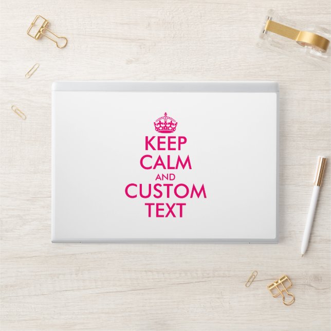 Custom Keep Calm vinyl HP laptop skin sticker (Desk)