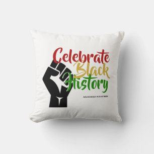 Custom Keepsake CELEBRATE BLACK HISTORY Month Throw Pillow