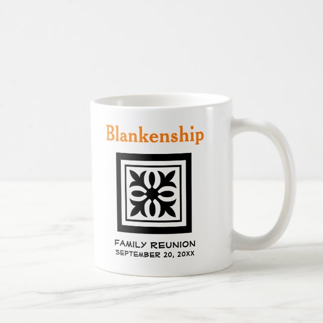 Custom Keepsake Family Reunion Crest Placeholder Coffee Mug (Right)