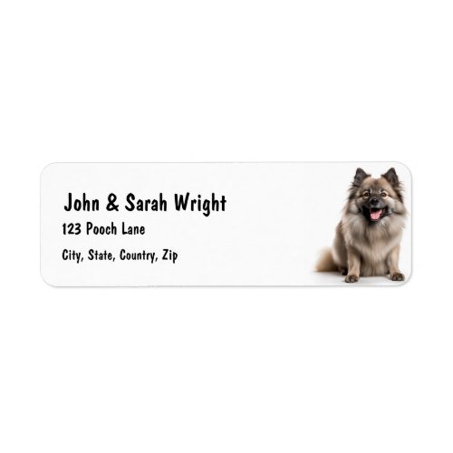 Custom Keeshond  Dog Address Label