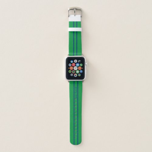 Custom Kelly Green Ocean Blue Apple Watch Band
